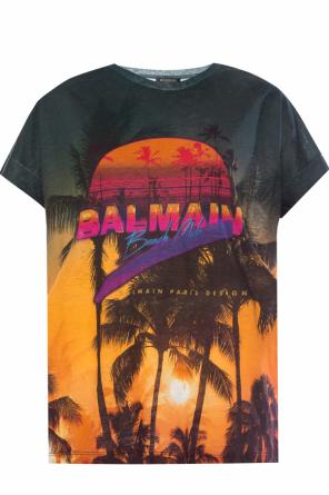 T-shirt z nadrukiem z logo, zdjęcie 1 T-shirt z nadrukiem z logo od Balmain